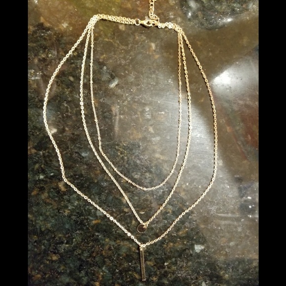 Multi-Layered Golden Chain Necklace - Picture 2 of 4